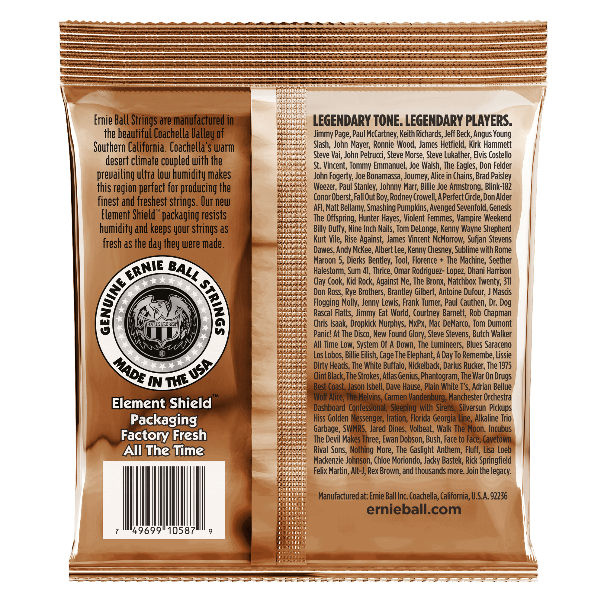 Ernie Ball - Encordado Earthwood Custom Light Para Guitarra Acústica, Bronce Fosforado 0.0115-0.054 Mod.2145_35