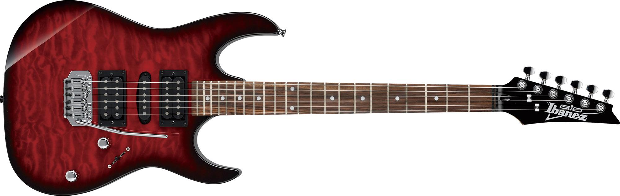 Ibañez - Guitarra Eléctrica RX Zurda, Color Roja Transparente Mod.GRX70QAL-TRB_63