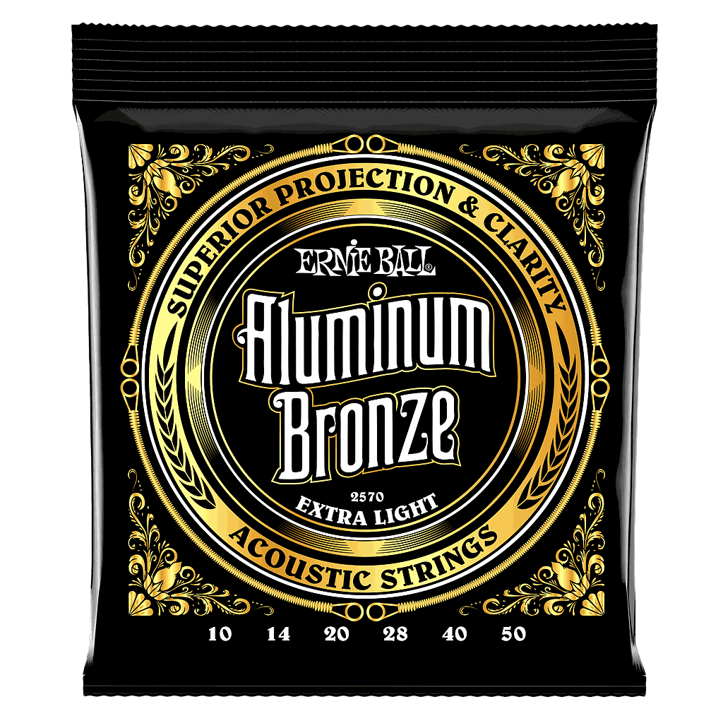 Ernie Ball - Encordado para Guitarra Acústica, Aluminum Bronze Extra Light Mod.2570
