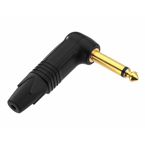 Neutrik - Plug Mono de 1/4 con Angulo de 90°, Contacto en Oro Mod.NP2RX-B_63