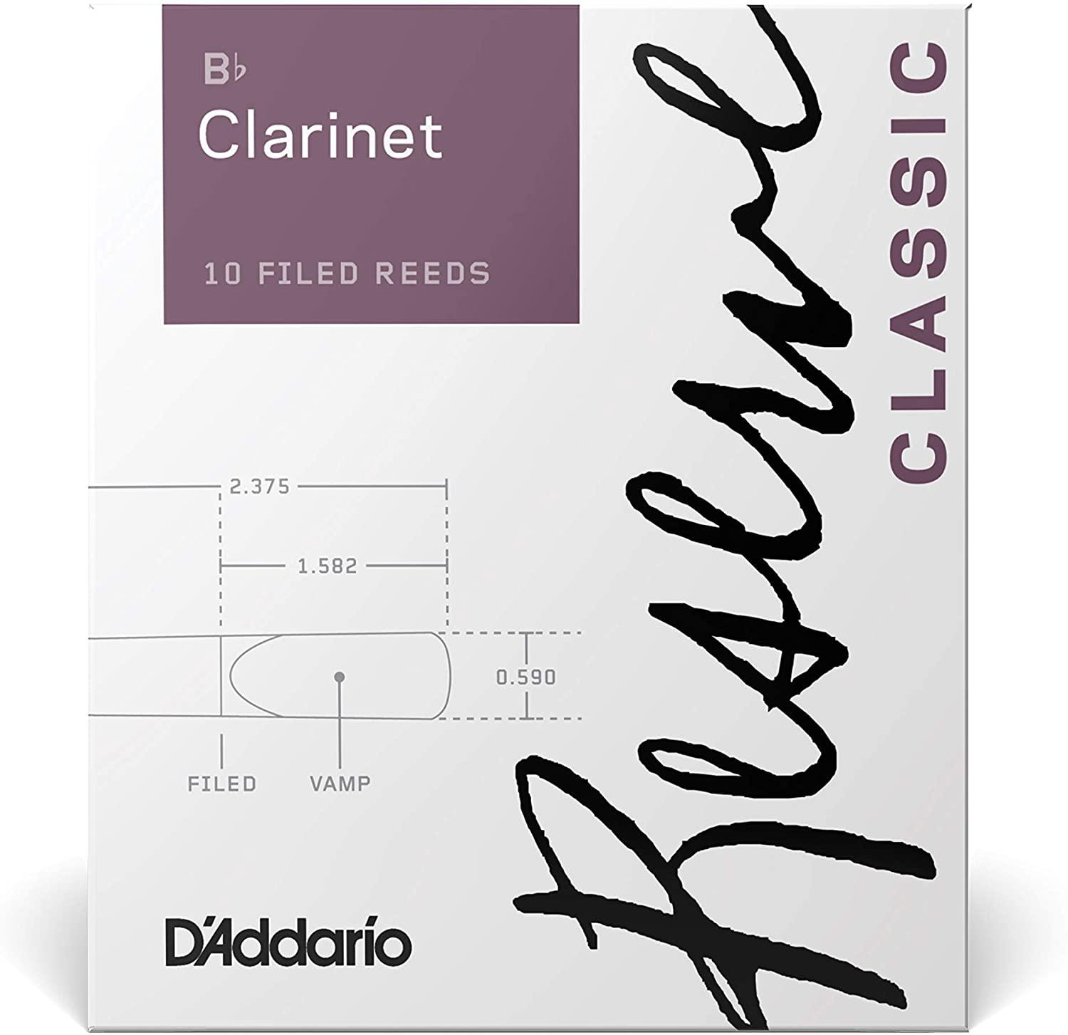 D'Addario - 10 Cañas Reserve Classic para Clarinete Sib, Medida: Varias Mod.DCT10___58