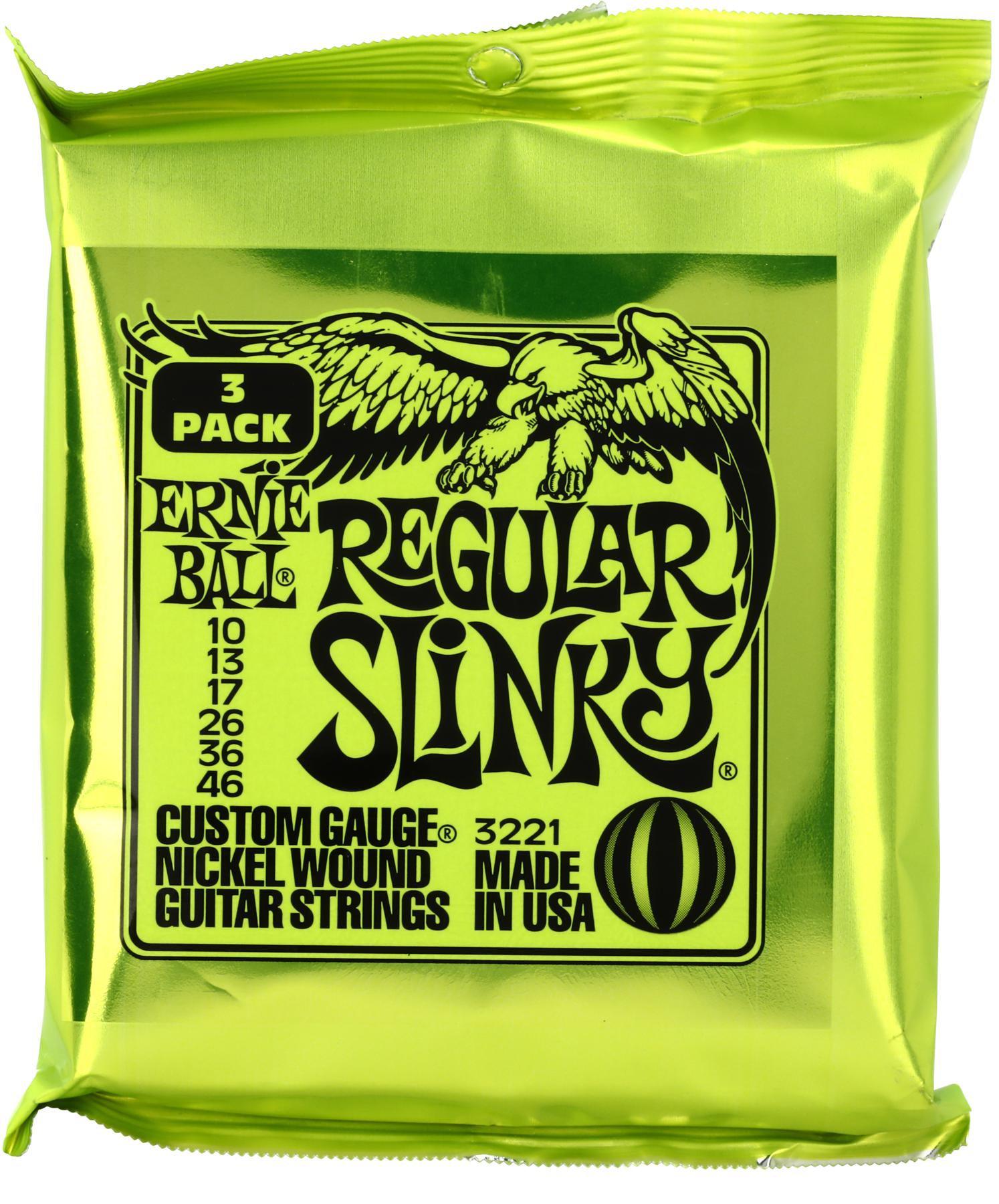 Ernie Ball - 3 sets de Encordados Regular Slinky para Guitarra Eléctrica Mod.3221_2