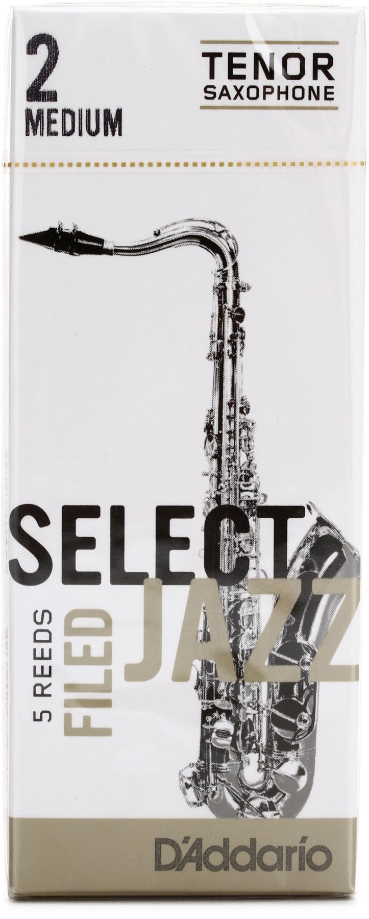 D'Addario - Cañas Select Jazz para Sax Tenor, 5 Piezas Medida: 2M Mod.RSF05TSX2M_24