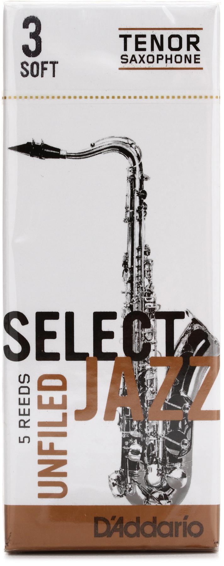 D'Addario - Cañas Select Jazz para Sax Tenor, 5 Piezas Medida: 3S Mod.RSF05TSX3S_26