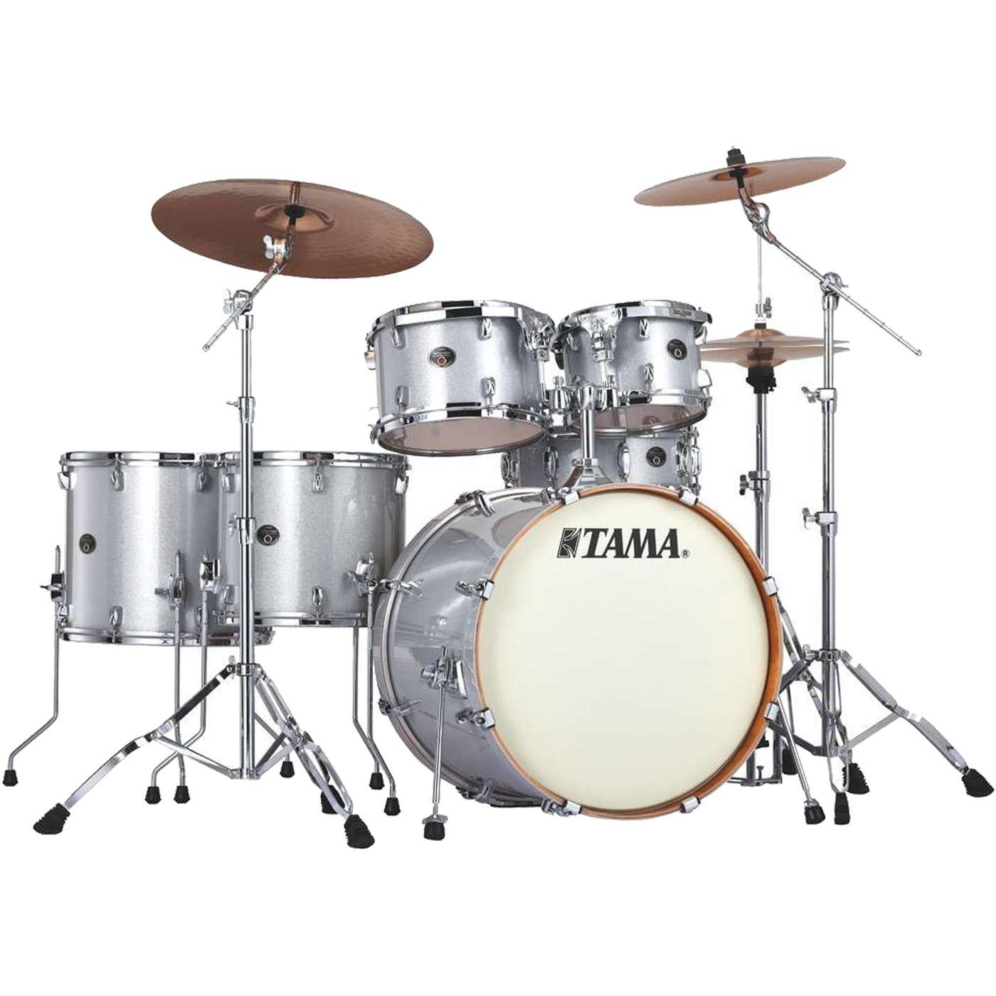 Tama - Batería Silverstar 6 Piezas, Color: Blanca con Atriles Mod.VD62RS-WSP_9