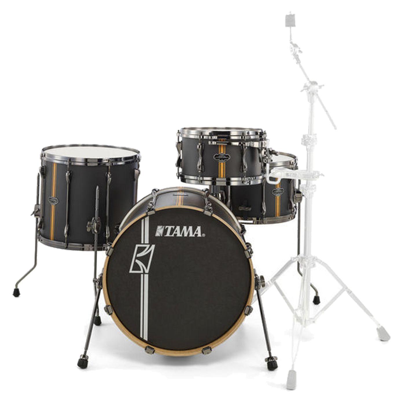 Tama - Batería Superstar Hyper-Drive Maple de 4 Piezas con Atriles, Color: Negra Mod.ML40HZBN2-FBV_22