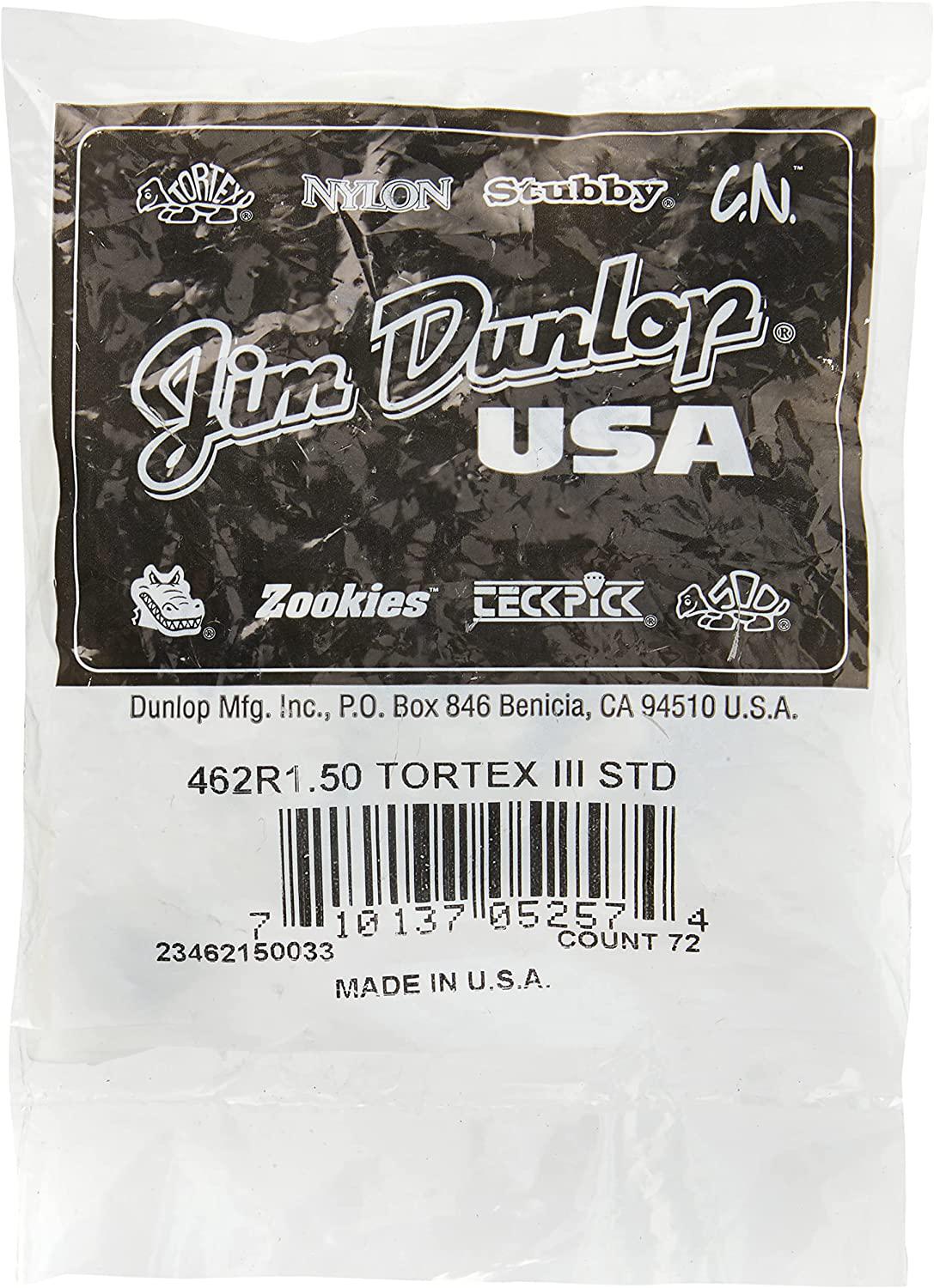Dunlop - 72 Plumillas Tortex TIII, Calibre: 1.50 mm Mod.462R1.50_50