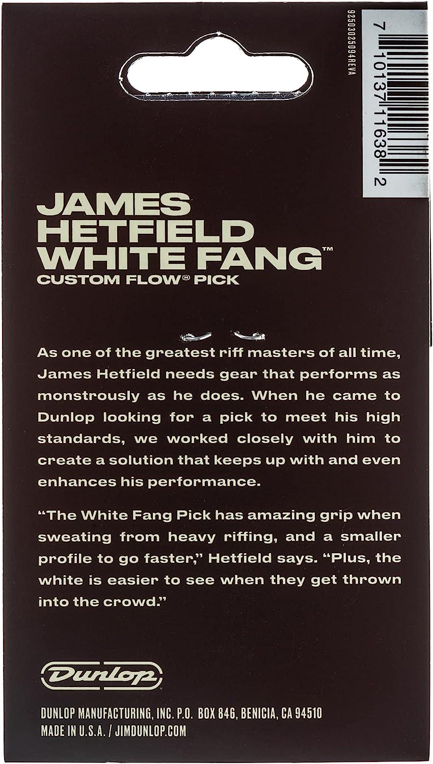 Dunlop - 6 Plumillas James Hetfield White Fang para Guitarra, Tamañi: 1.00 mm Mod.PH122P100_16