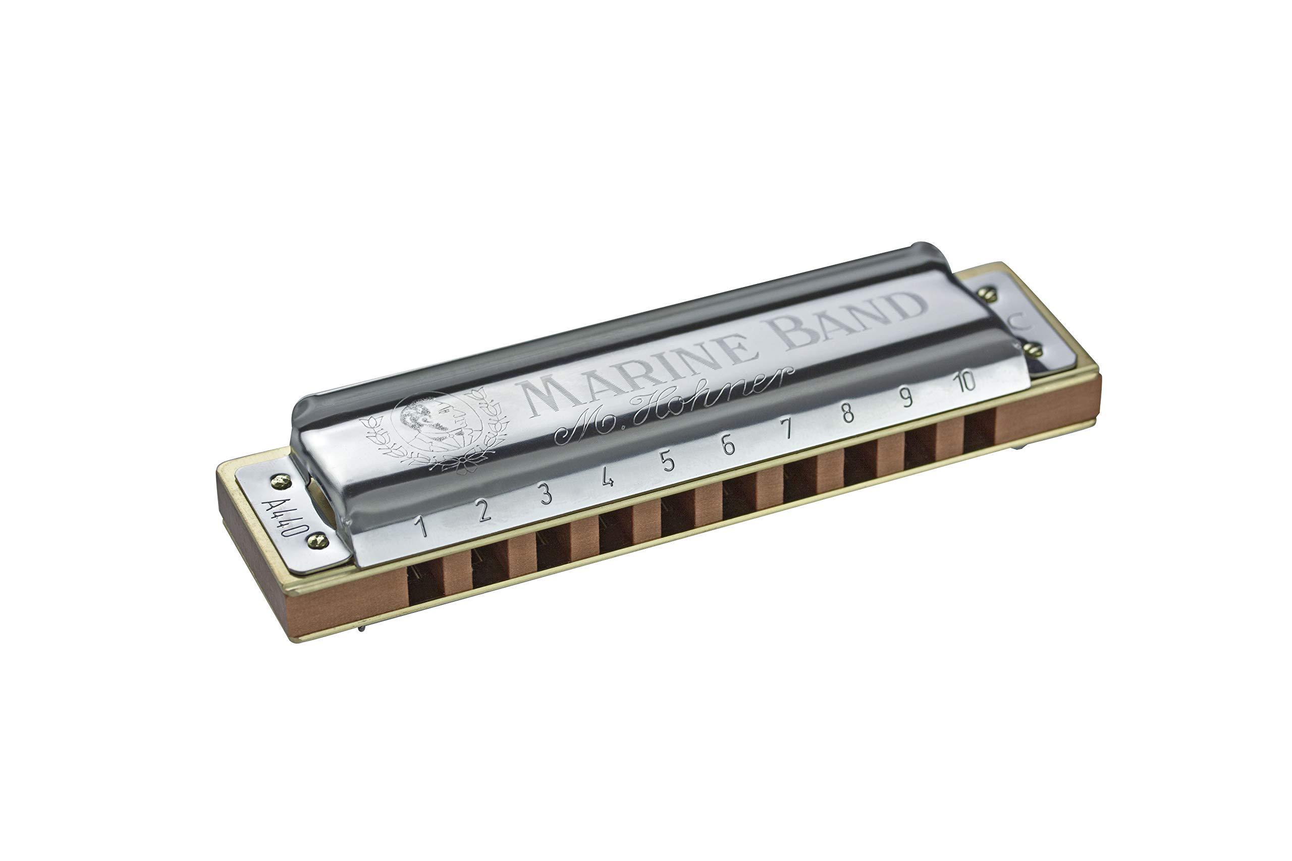 Hohner - Armonica Mi-Mayor ''Marine Band'', 1896 Plateada Diatonica Mod.M1896056X_32