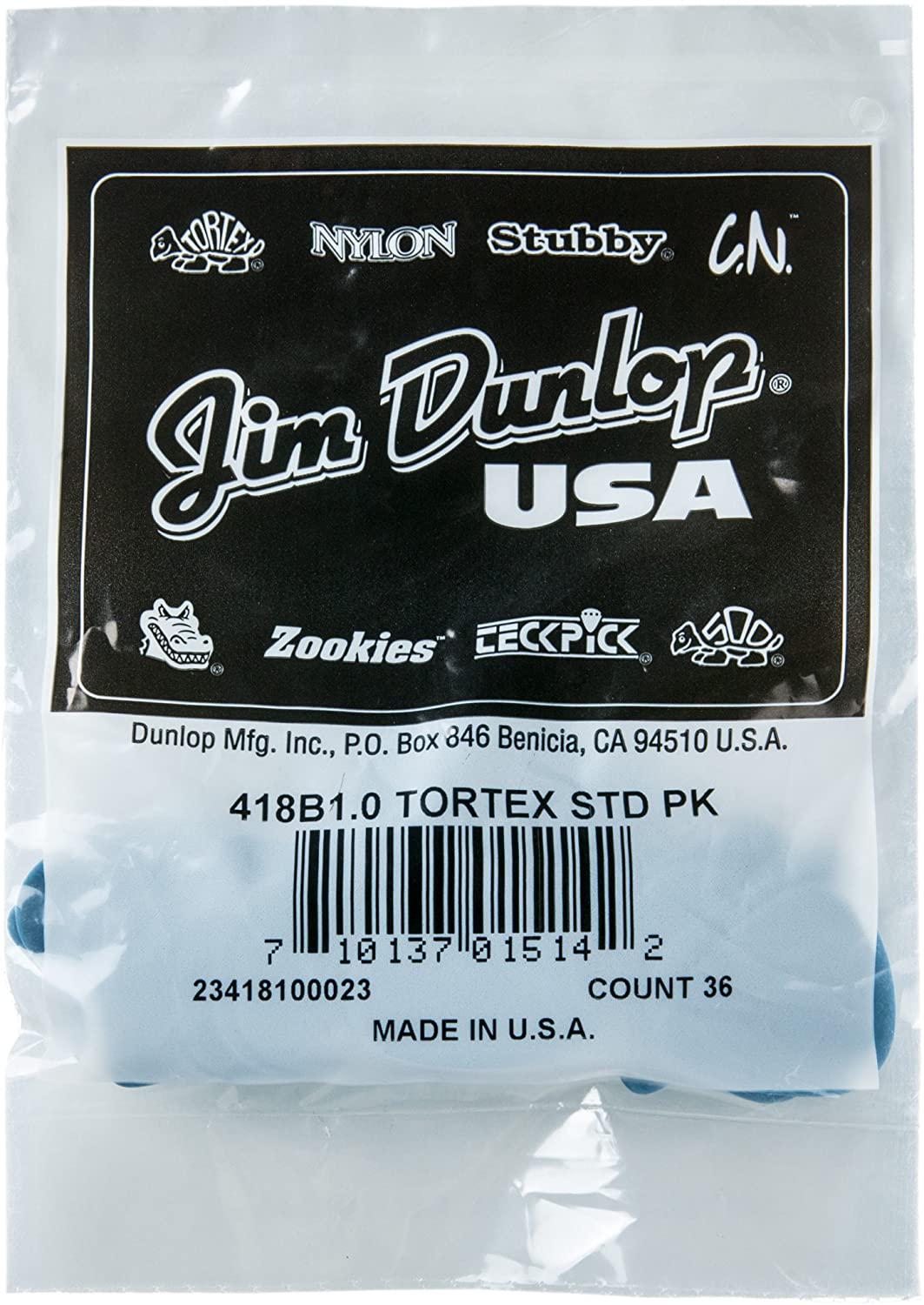 Dunlop - Plumillas Tortex Standard, 36 Piezas Calibre: 1.0 Mod.418B1.0_21