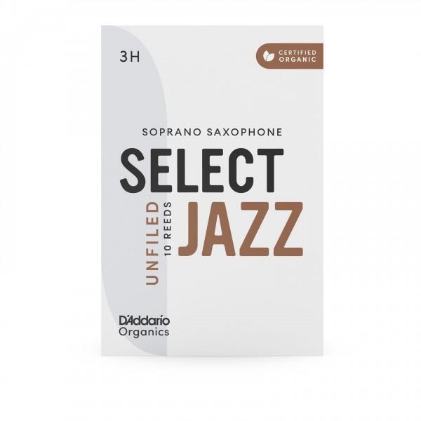 D'Addario - 10 Cañas Rico Select Jazz Unfiled para Sax Soprano, Medida: 3H Mod.RRS10SSX3H(10)_26