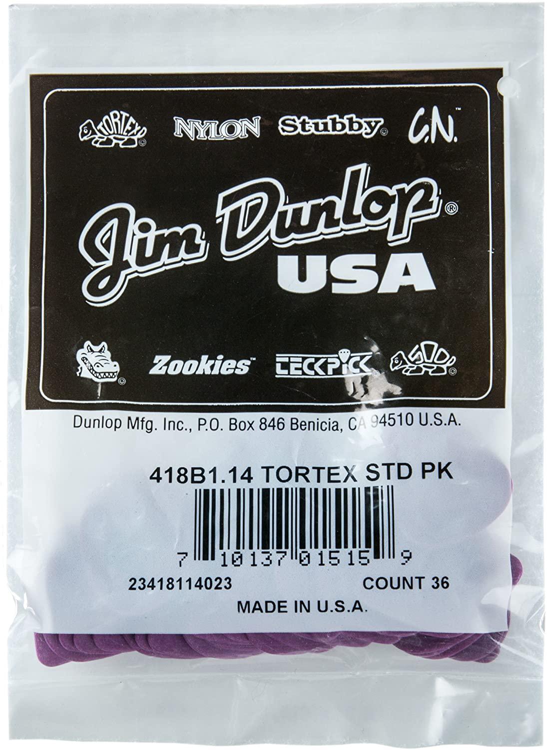 Dunlop - Plumillas Tortex Standard, 36 Piezas Calibre: 1.14Mod.418B1.14_26