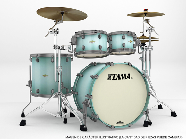 Tama - Bateria Starclassic Maple de 6 Piezas con Atriles, Color: Verde Claro Degradado Mod.MA62TZUS-LJB_10