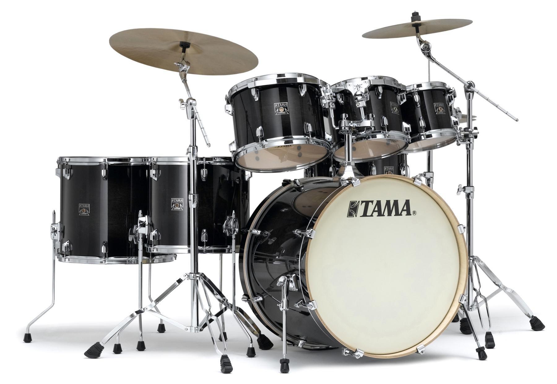 Tama - Bateria Superstar Classic Maple de 7 Piezas con Atriles, Color: Negro Transparente Mod.CL72S-TPB_20