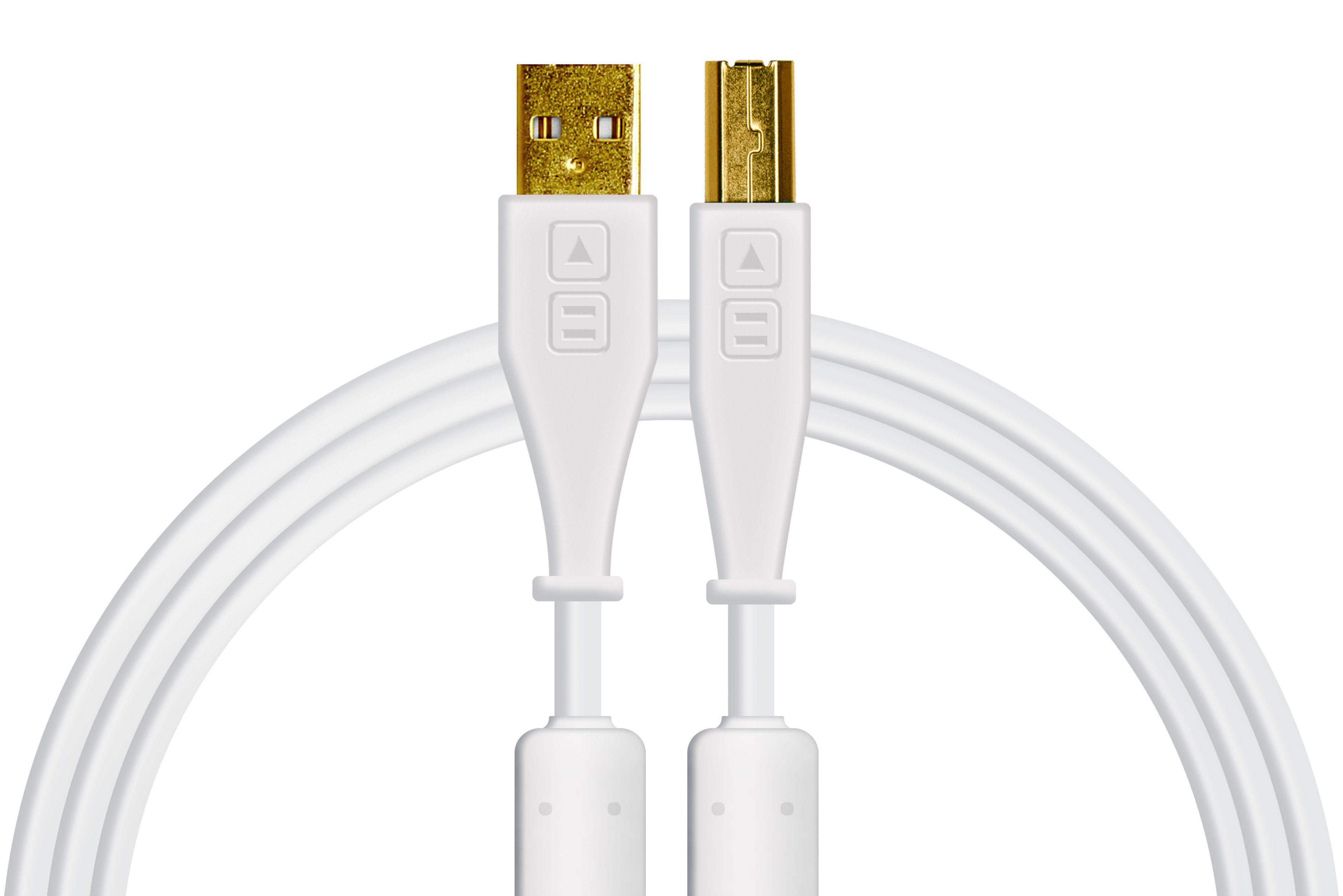 DJTT - Cable de Datos y Audio USB-A a USB-B, Recto / Recto Color: Blanco_8