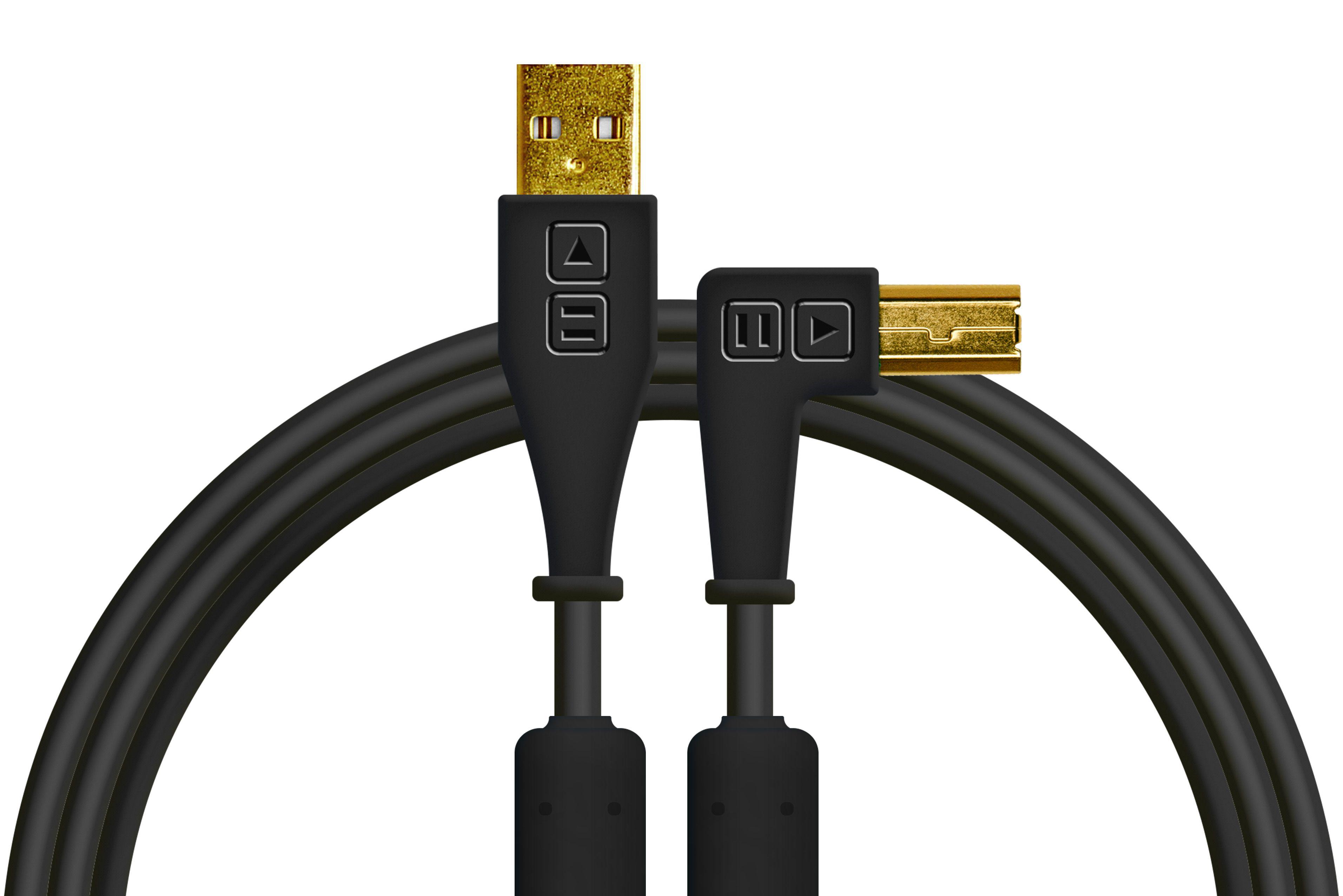 DJTT - Cable de Datos y Audio USB-A a USB-B, Recto / Angulado Color: Negro_17