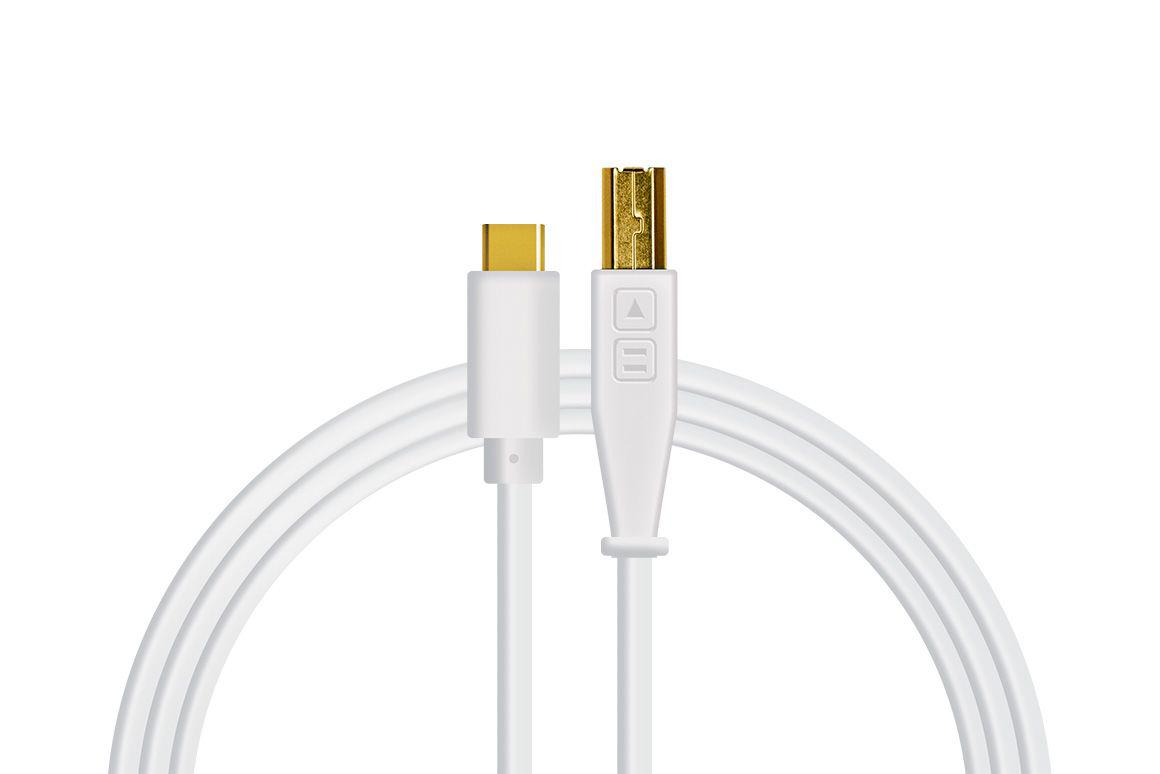 DJTT - Cable de Datos y Audio USB-B a USB-C, Recto / Recto Color: Blanco_33