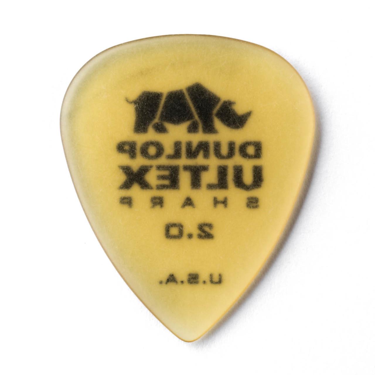 Dunlop - 6 Plumillas Ultex Sharp, Calibre: 2.00 mm Mod.433P2.00_33