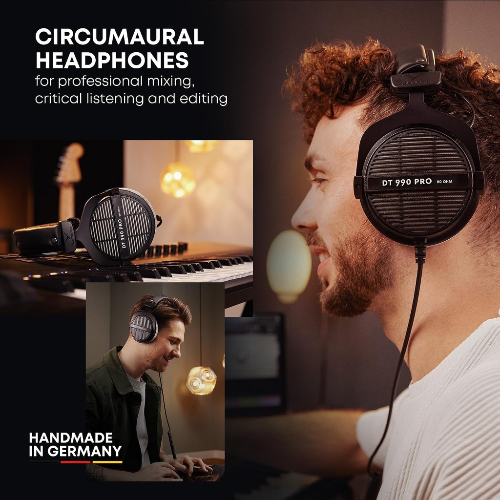 Beyerdynamic - Audífonos Abiertos Profesionales para Estudio, 80 Ohms Mod.DT 990 Pro 80_2