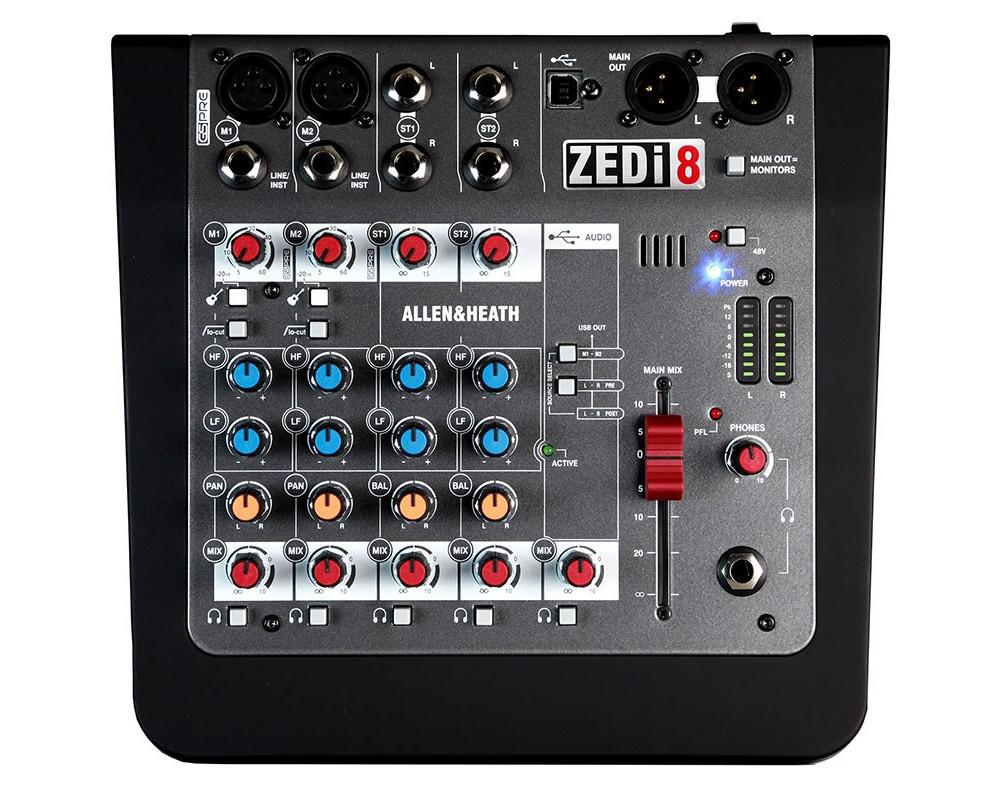 Allen & Heath - Mezcladora Híbrida Compacta con Interface USB Mod.ZEDi-8_102