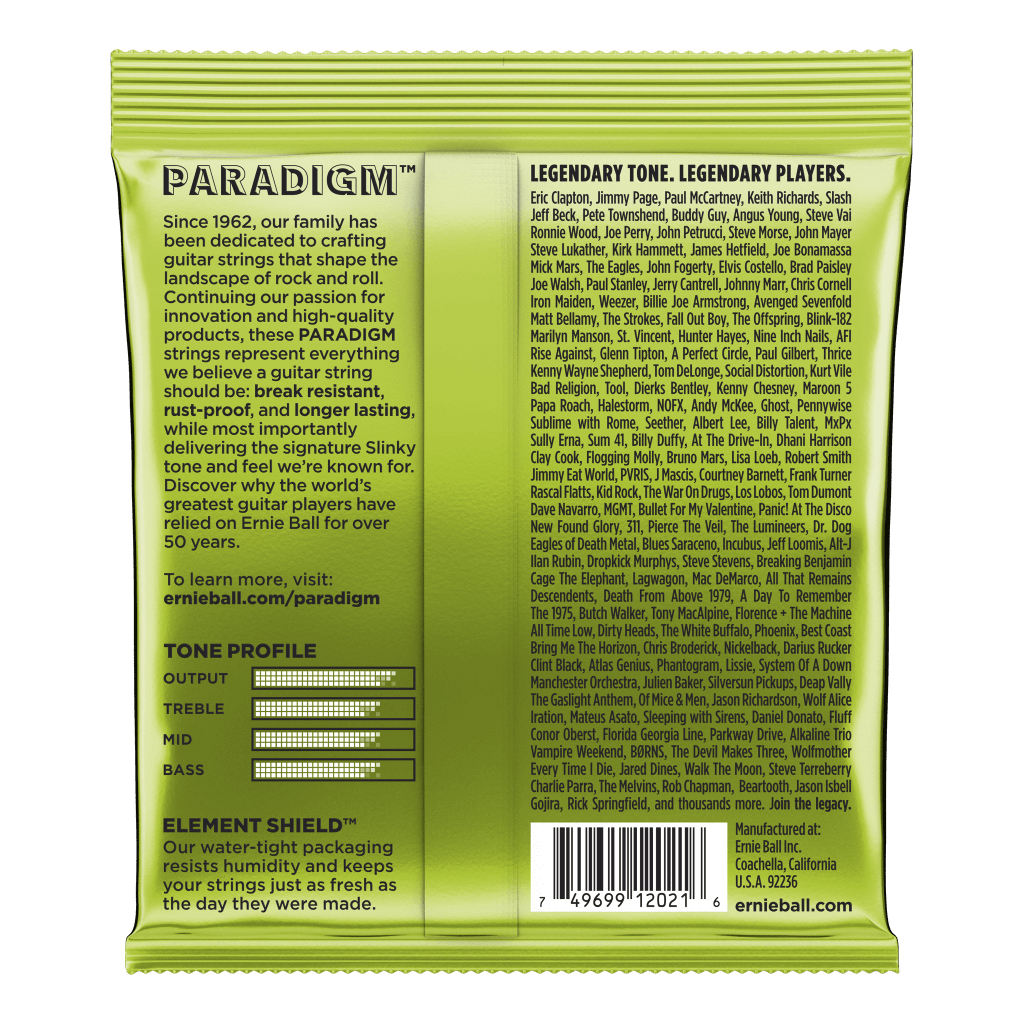 Ernie Ball - Encordado Paradigm Regular Slinky para Guitarra Eléctrica, Calibre: 10-46 Mod.2021_2