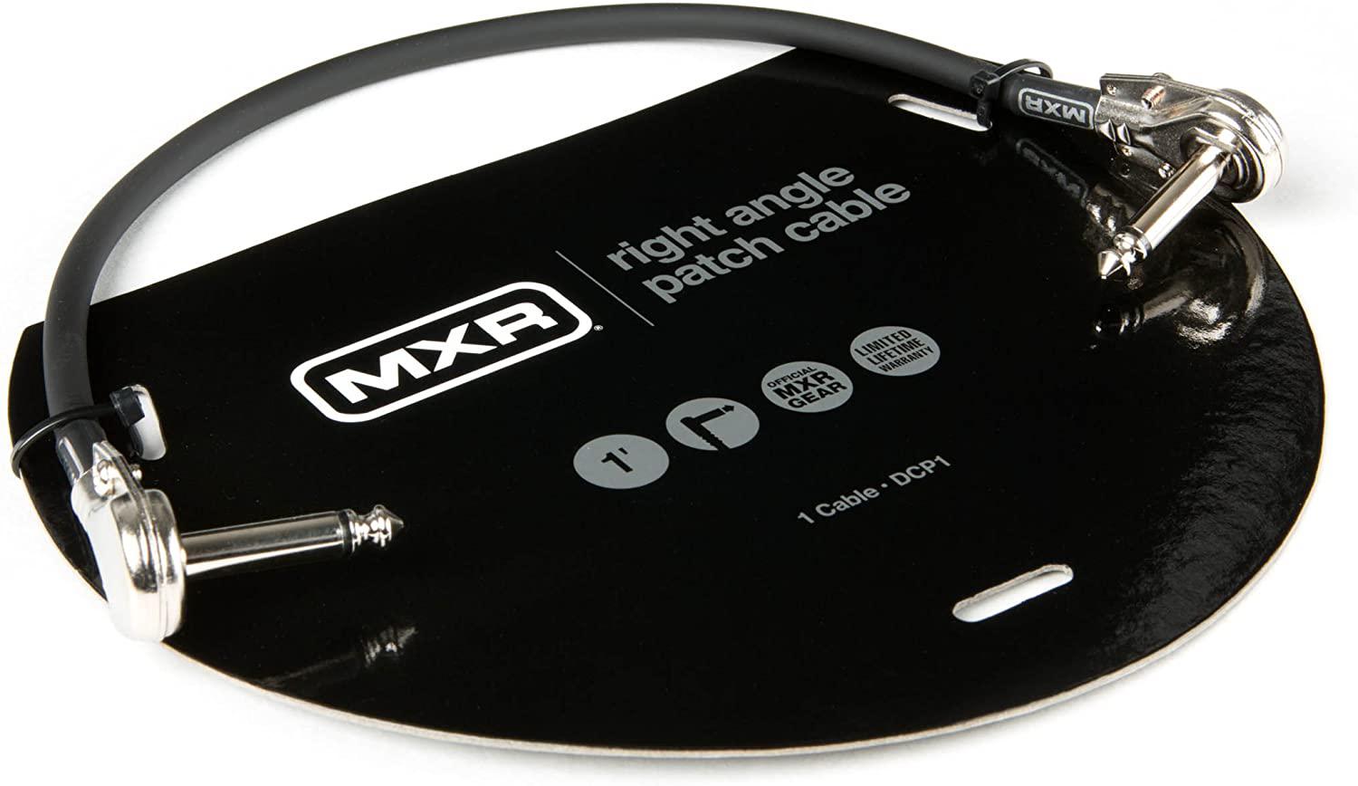 Dunlop - Cable MXR 0.30 mts., Color: Negro Angulado / Angulado Mod.DCP1_6