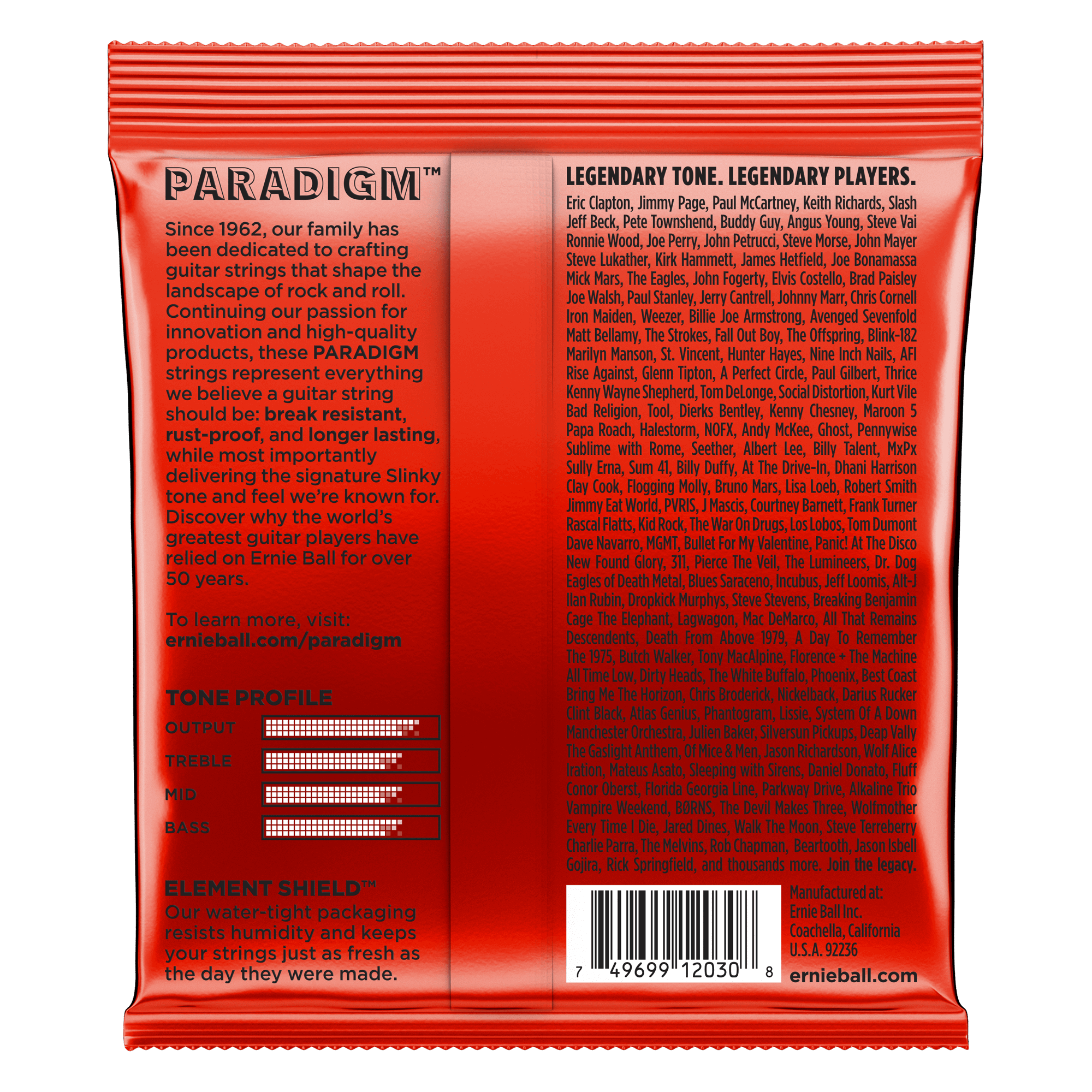 Ernie Ball - Encordado Paradigm Skynny Rop/Heavy Bottom para Guitarra Eléctrica de 7 Cuerdas, Material: Niquel Mod.2030_99