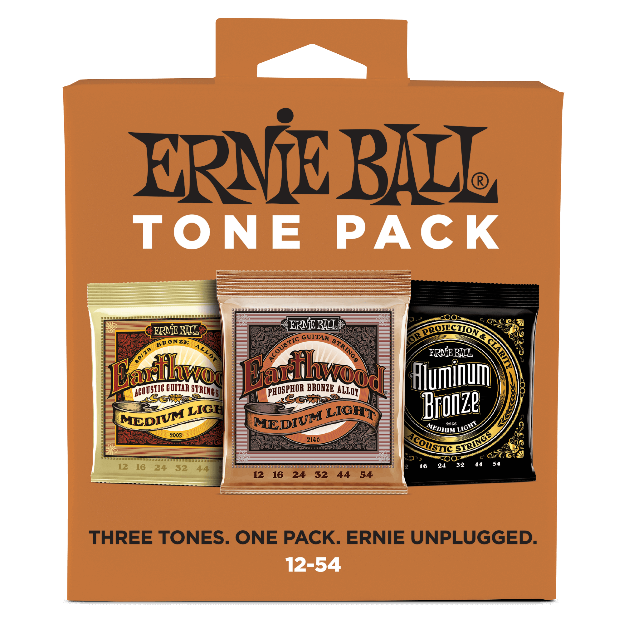 Ernie Ball - Juego de Encordados Tone Pack Medium 12-54 Mod.3313_32