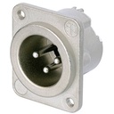 Neutrik - Conector XLR Macho de 3 Polos Serie D-LX Mod.NC3MD-LX_1