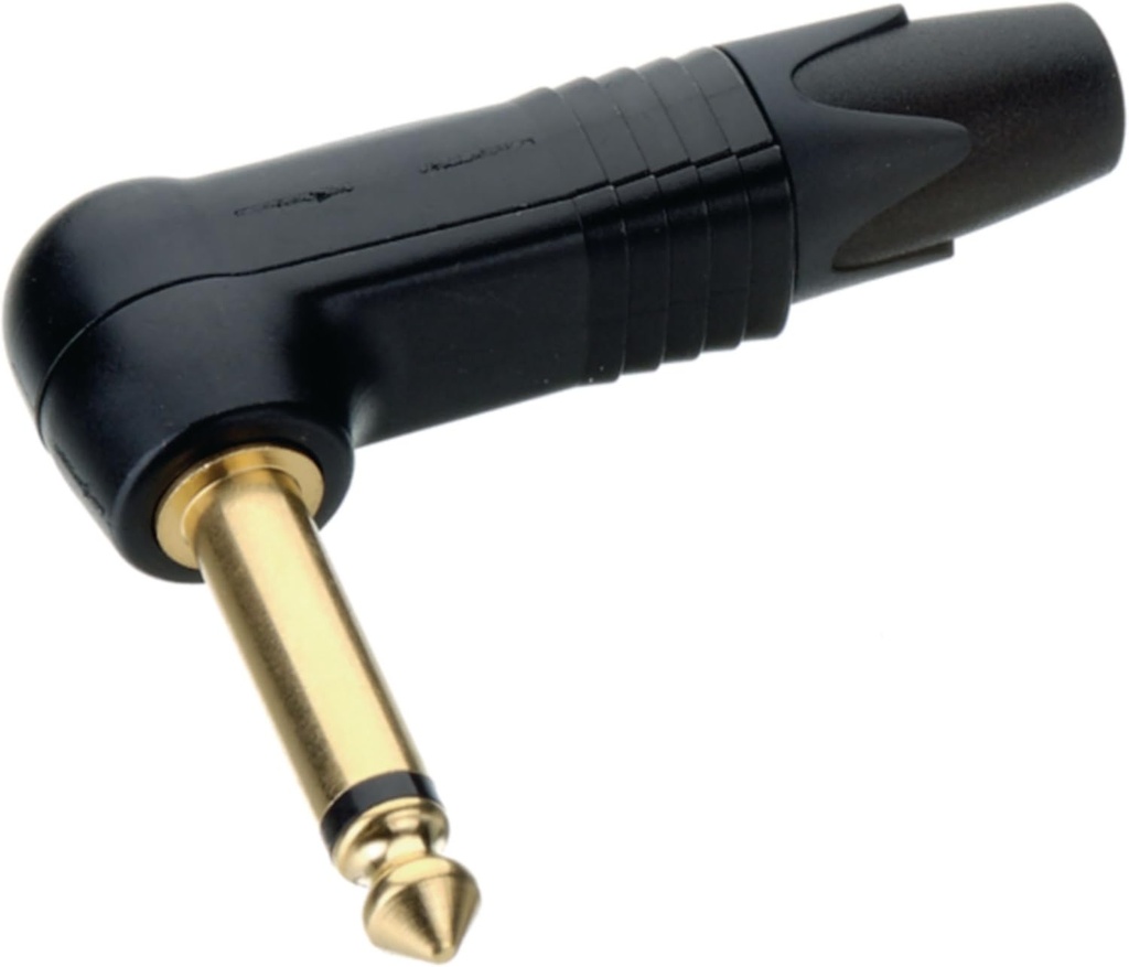 Neutrik - Plug Mono de 1/4 con Angulo de 90°, Contacto en Oro Mod.NP2RX-B_1