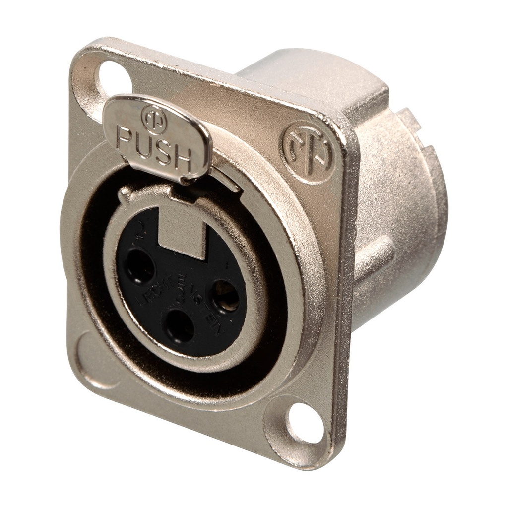 Neutrik - Conector XLR Hembra de 3 Polos Serie D-LX Mod.NC3FD-LX_2