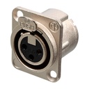 Neutrik - Conector XLR Hembra de 3 Polos Serie D-LX Mod.NC3FD-LX_2