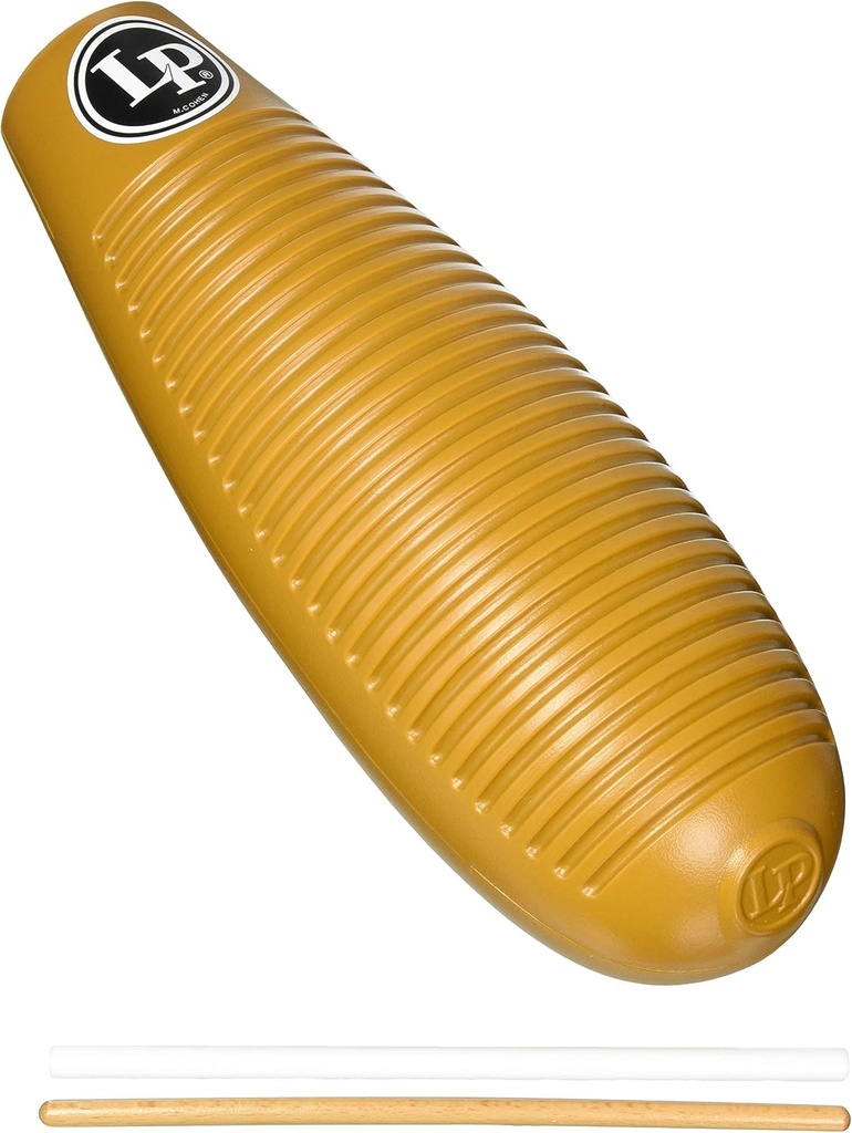 Latin Percussion - Guiro Super, Material Plastico con 2 Raspadores Mod.LP243_2