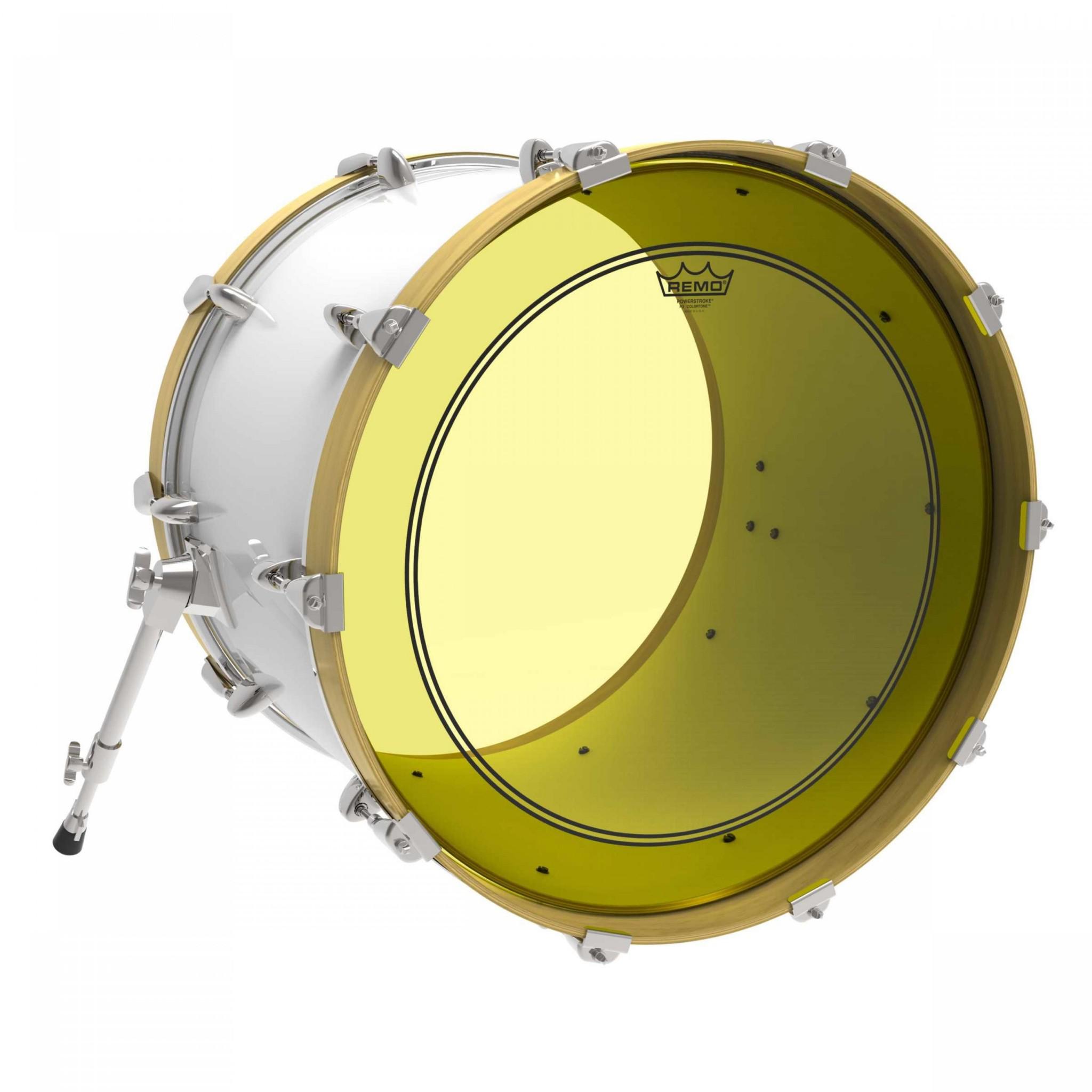 Remo - Parche Colortone Powerstroke P3, Tamaño: 22" Color: Amarillo Mod.P3-1322-CT-YE_196