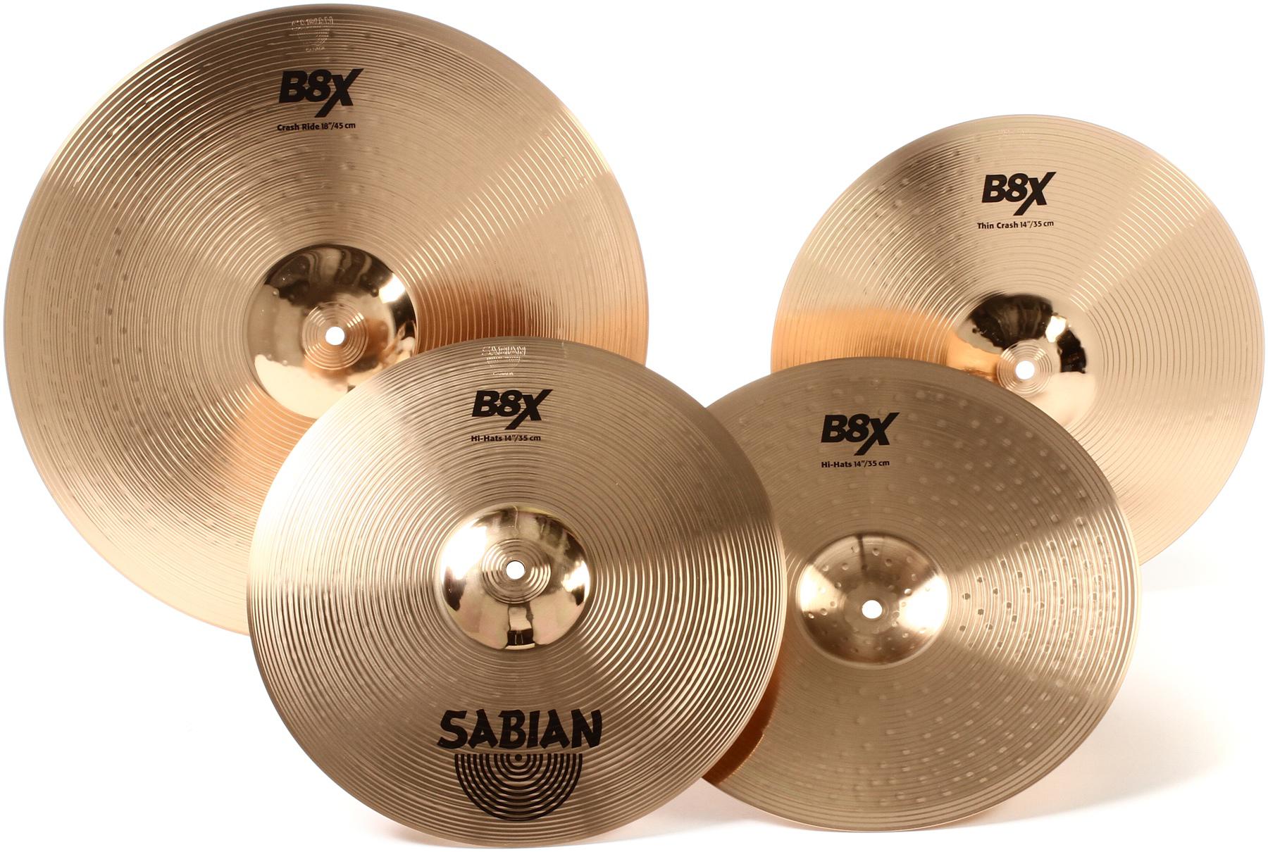 Sabian - Set de Platillos B8X Perfomance (Hi-Hats de 14",  Crash Ride de 18" y Thin Crash de 14") Mod.45002X-14_28