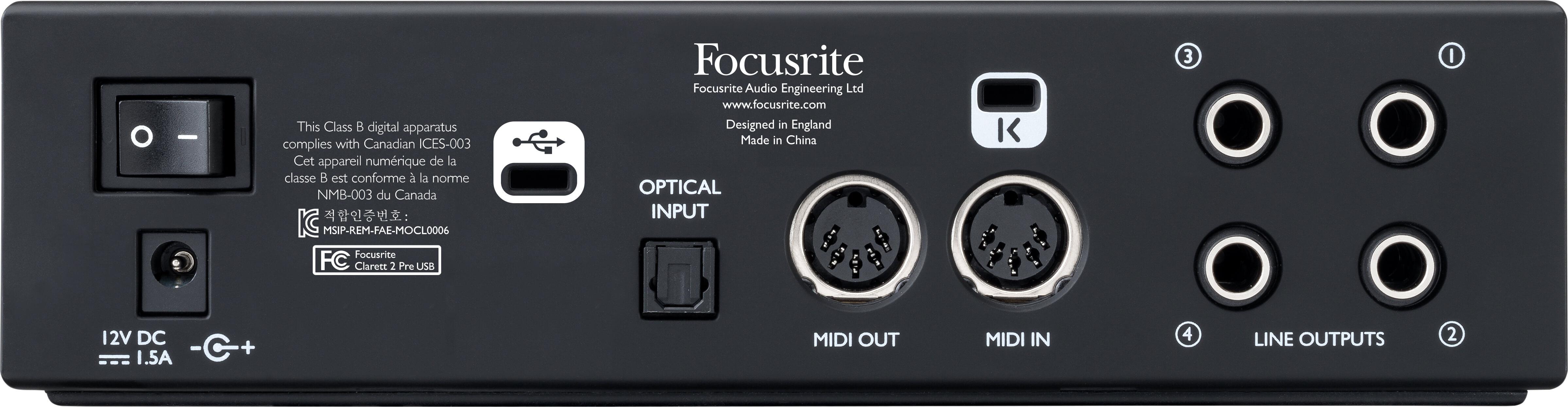 Focusrite - Interfaz de Audio Clarett 2 Pre Mod.MOCL0001_237