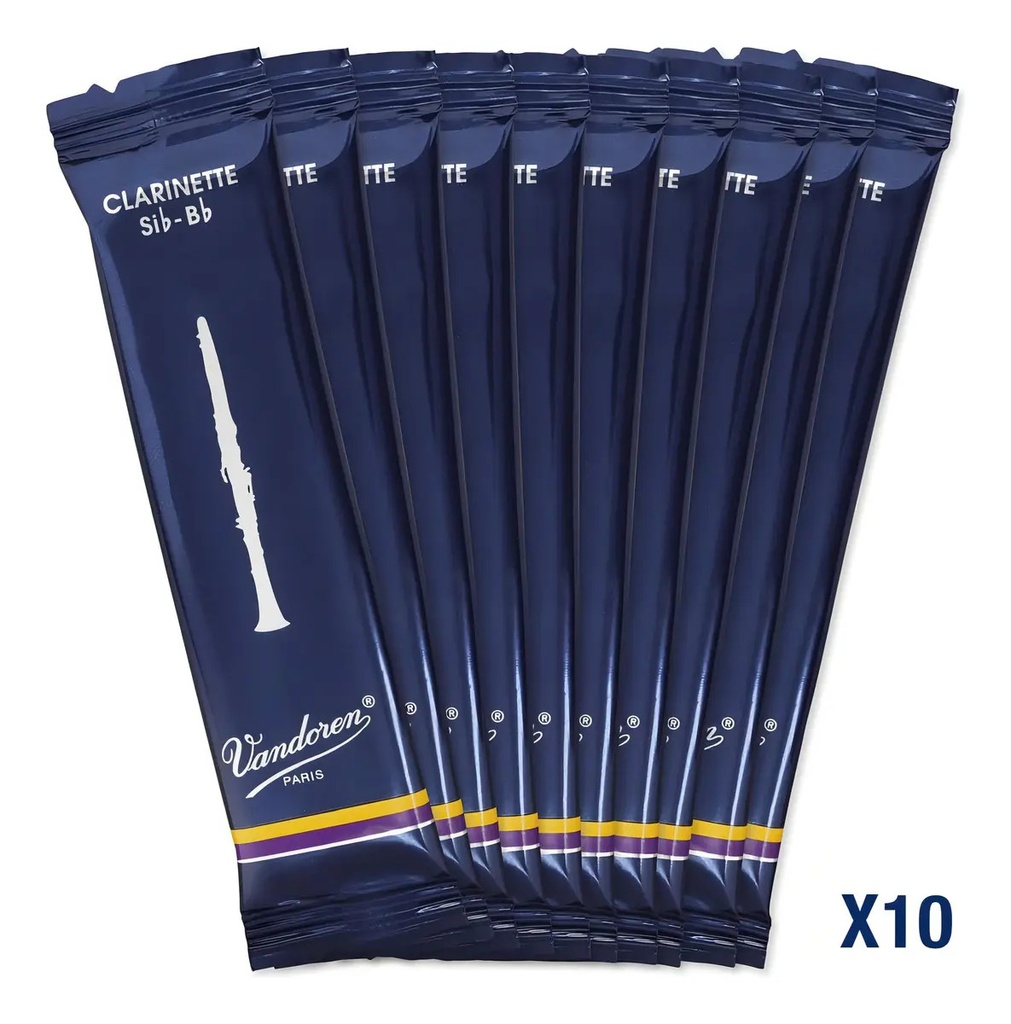 10 Cañas Vandoren Para Clarinete Sib 2 1/2 Cr1025
