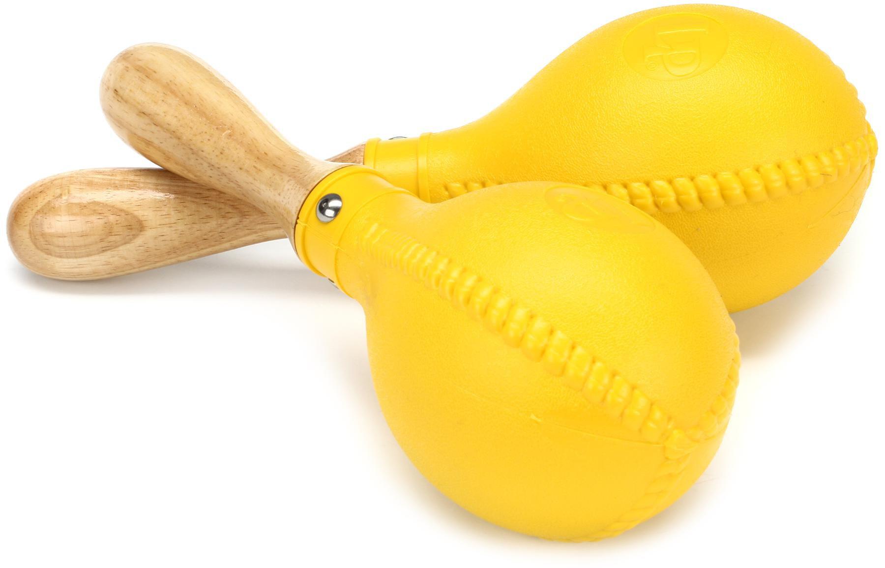 Latin Percussion - Maracas Profesionales, Material Plastico Color Amarillo Mod.LP281_25