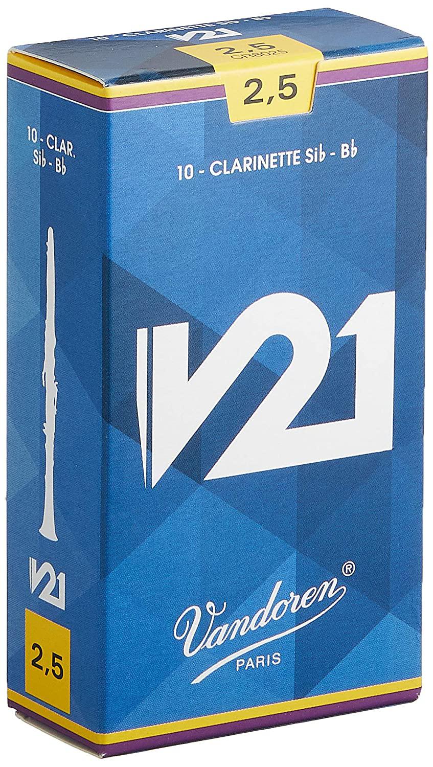 Vandoren - 10 Cañas V21 para Clarinete Sib Medida: 2 1/2 Mod.CR8025(10)_9