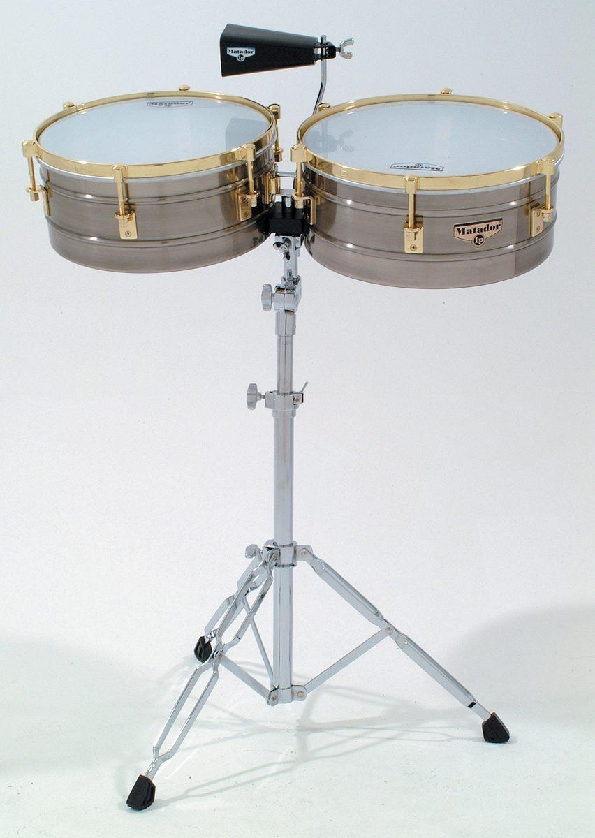 Latin Percussion - Timbal 14/15 Laton con Atril para Soporte de Cencerro Mod.M257B_94