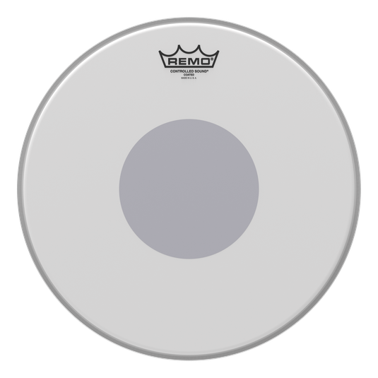 Remo - Parche Controlled Sound Coated, Tamaño: 14" Centro Negro Mod.CS-0114-10_14