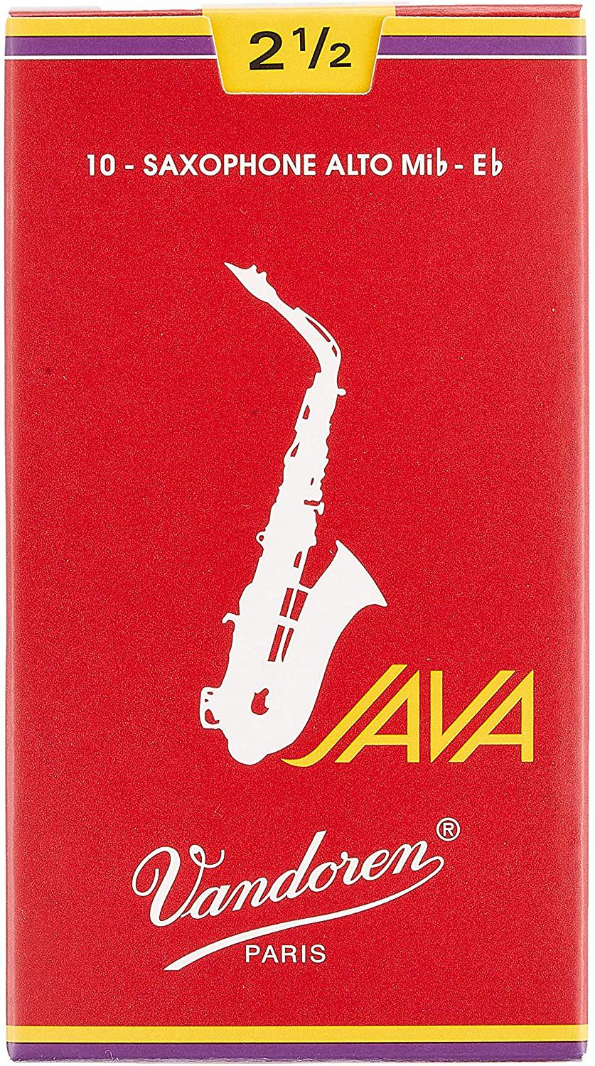 Vandoren - Cañas Java Filed-Red para Sax Alto, 10 Piezas Medida: 2 1/2 Mod.SR2625R_17