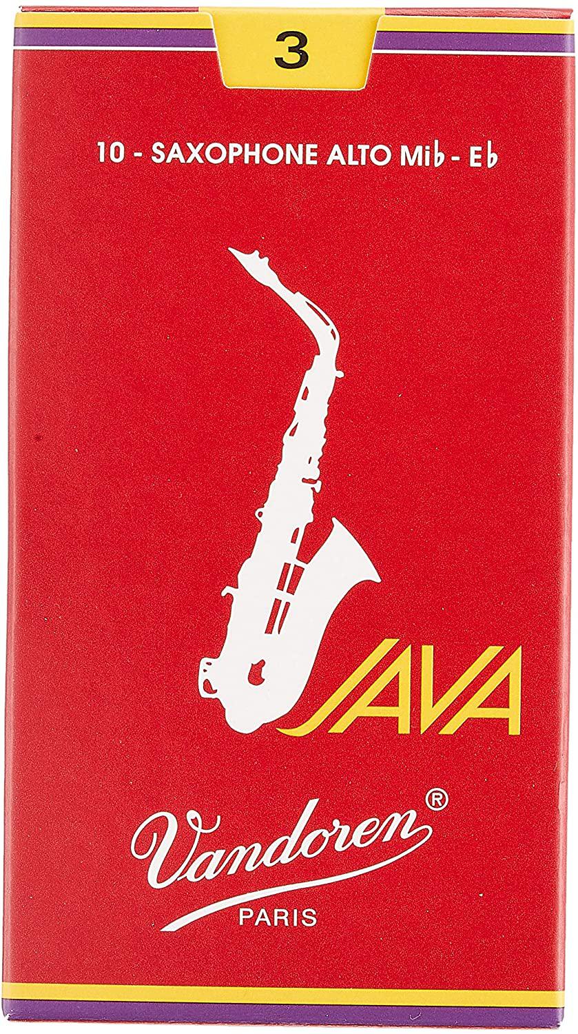 Vandoren - Cañas Java Filed-Red para Sax Alto, 10 Piezas Medida: 3 Mod.SR263R_18