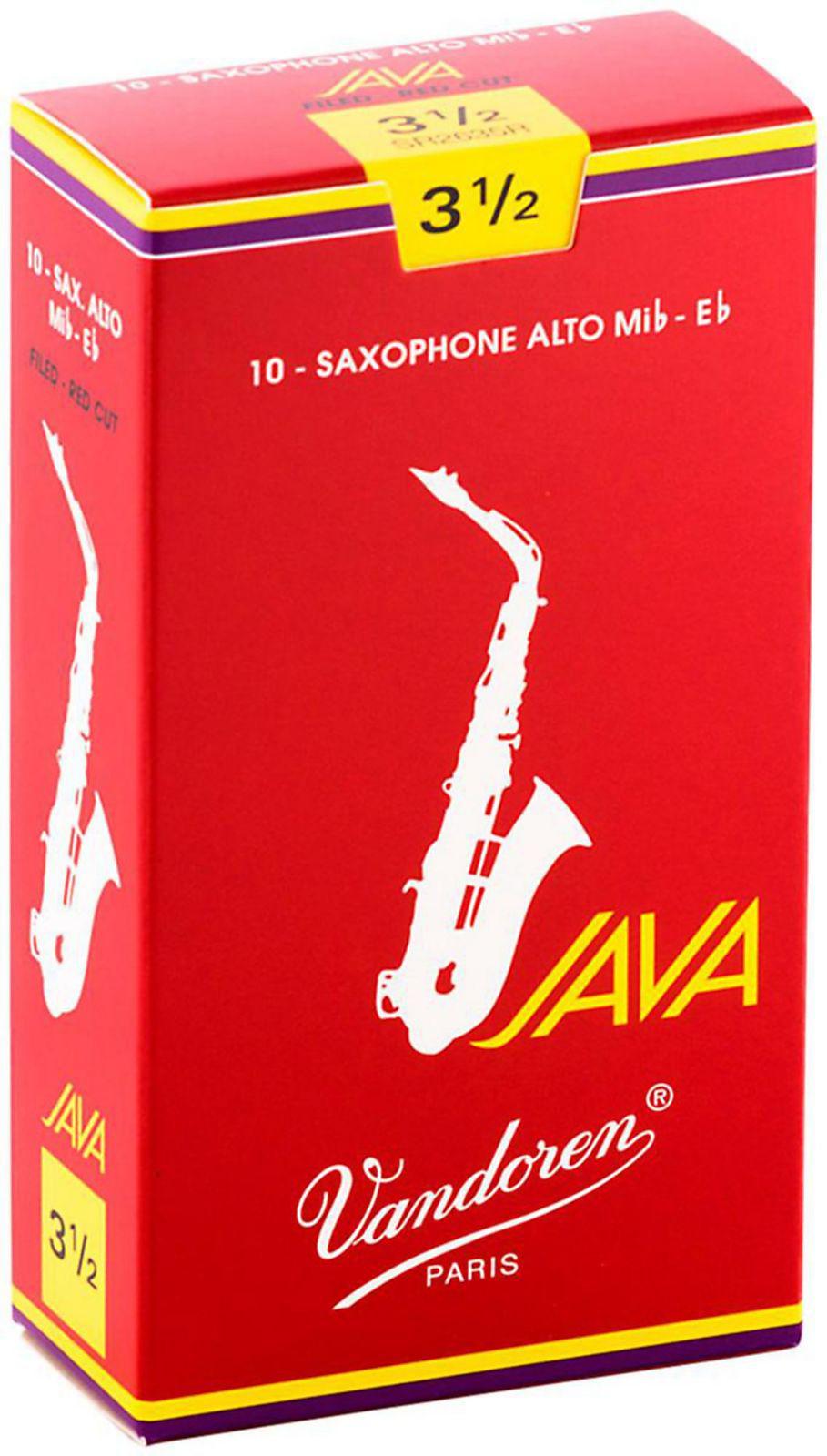 Vandoren - Cañas Java Filed-Red para Sax Alto, 10 Piezas Medida: 3 1/2 Mod.SR2635R_19