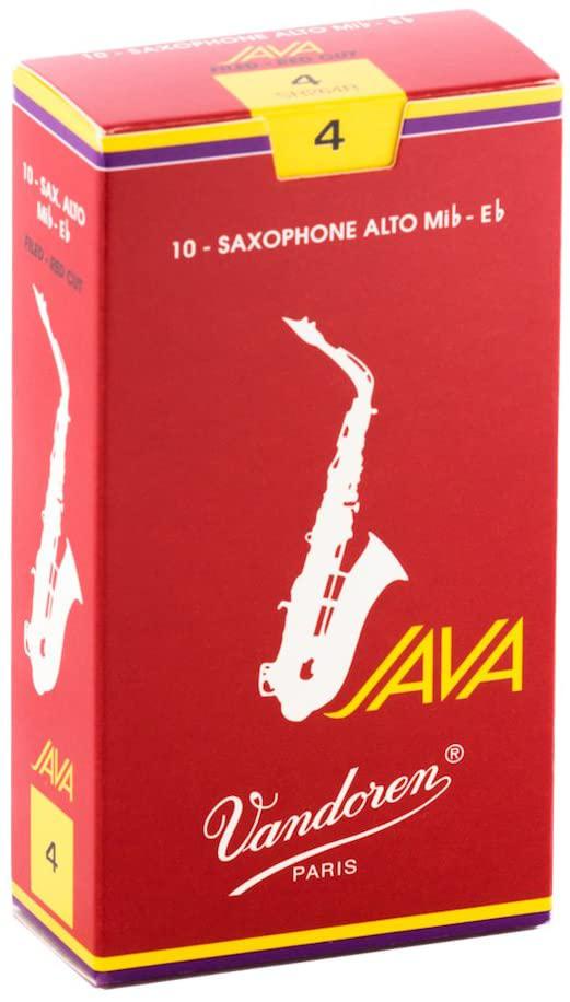 Vandoren - Cañas Java Filed-Red para Sax Alto, 10 Piezas Medida: 4 Mod.SR264R_20