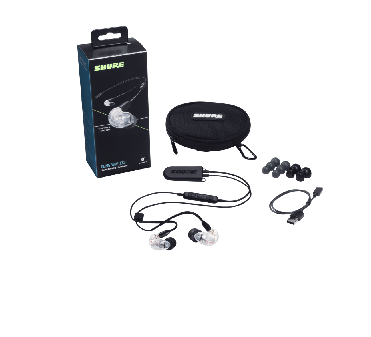 Shure - Audífonos In-Ear Aislantes de Sonido con Control, Color: Transparente Mod.SE215-CL-UNI_4
