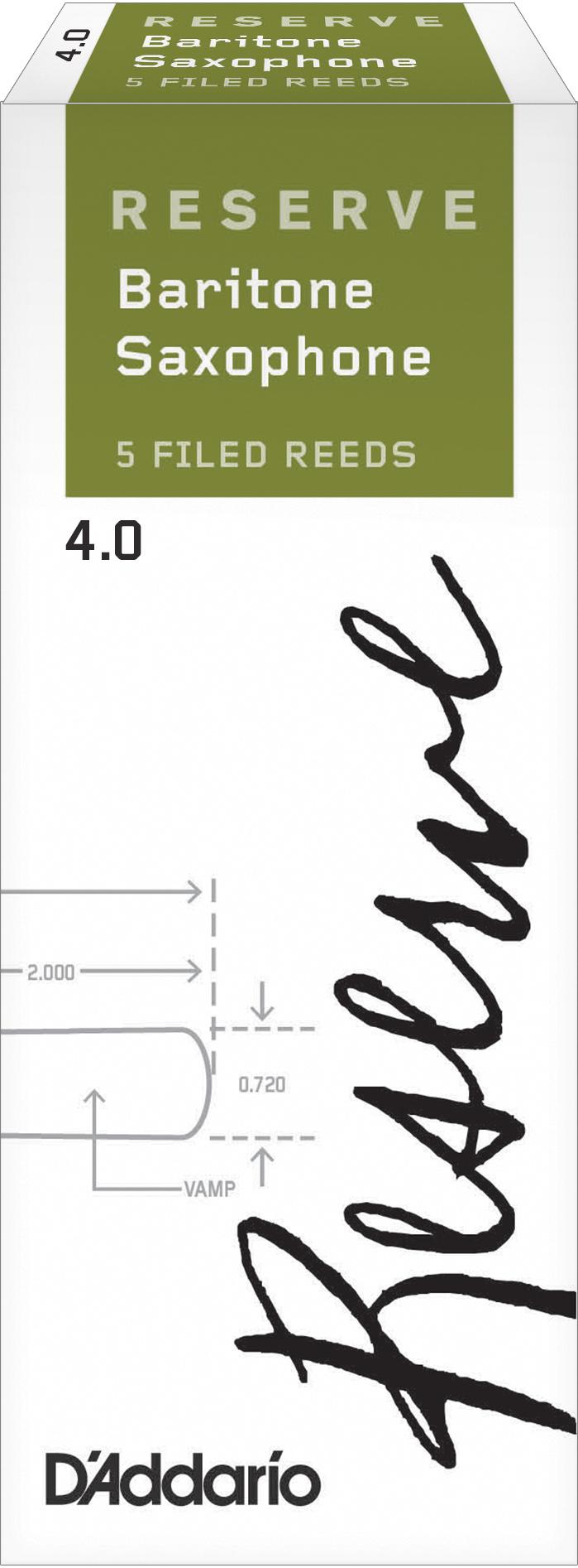 D'Addario - 5 Cañas Reserve para Sax Baritono, Medida: 4 Mod.DLR0540(5)_13