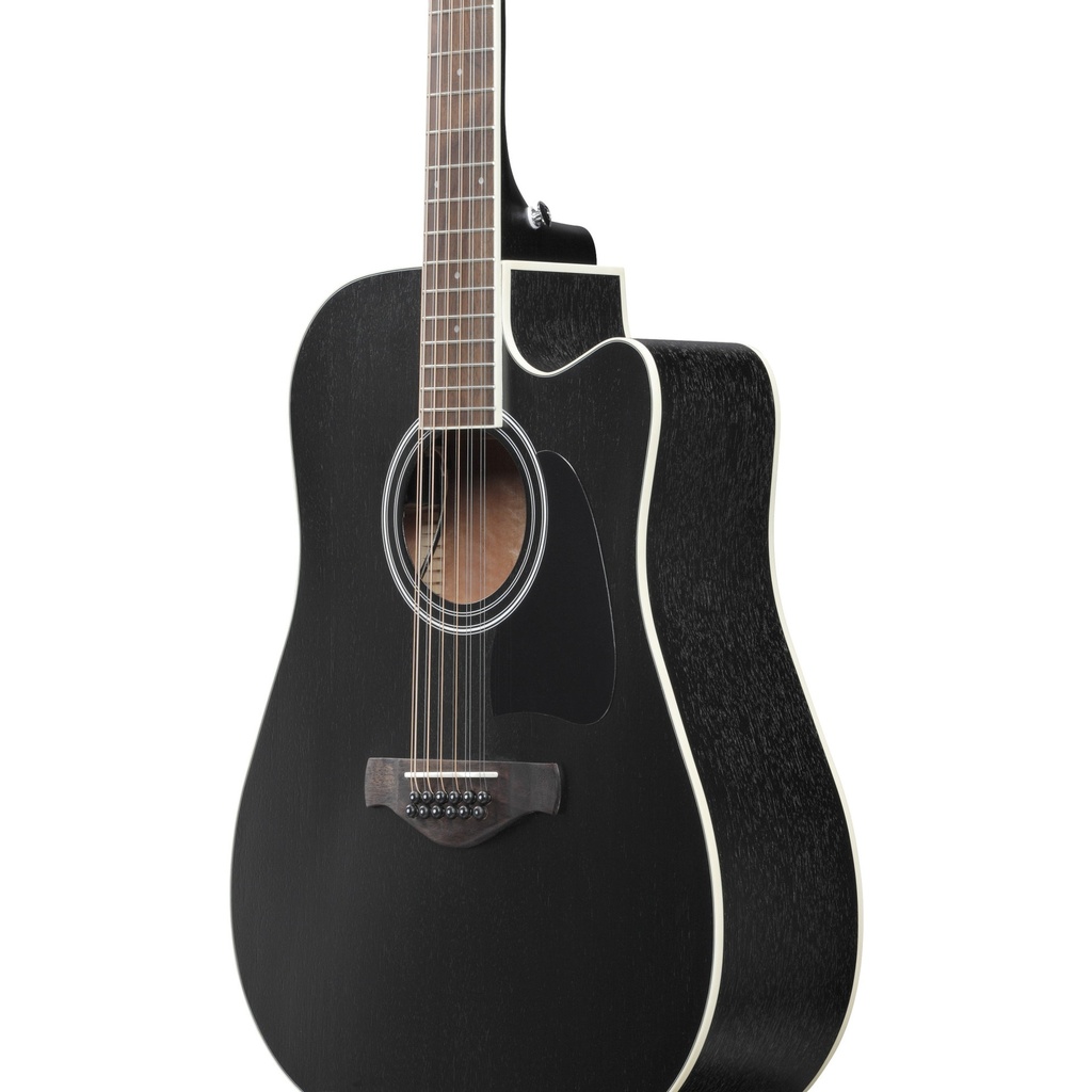 Ibañez - Guitarra Electroacustica Artwood Okume De 12 Cuerdas Negro Erosionado Mod.AW8412CE-WK_1