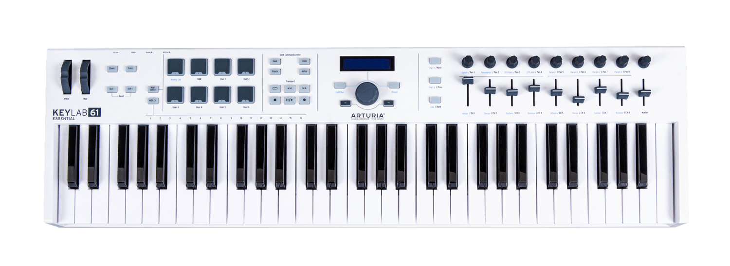 Arturia - Teclado Controlador MIDI Keylab Essential 61, Color: Blanco_4