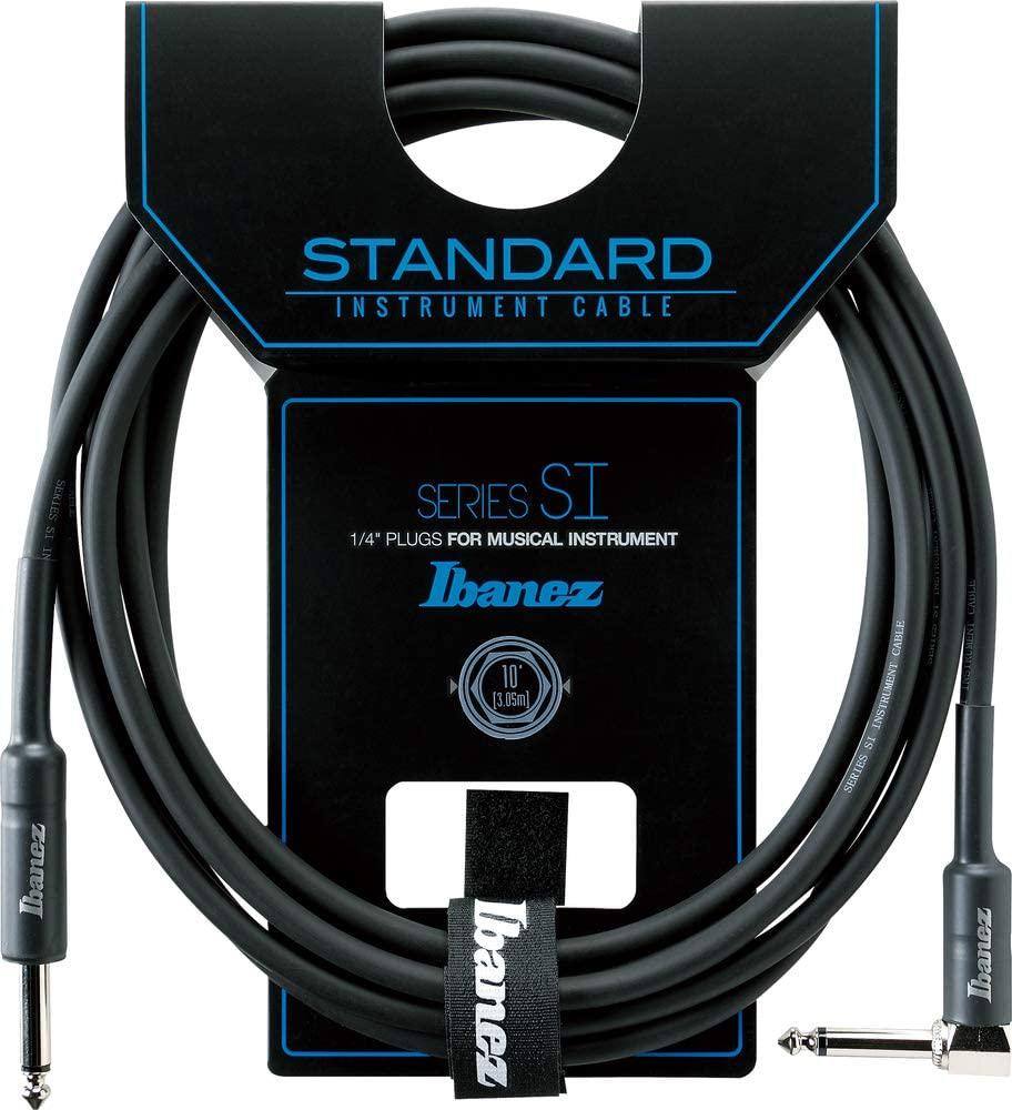 Ibañez - Cable para Instrumento SI, Tamaño: 3.05 mts. Negro Recto/Ang. Mod.SI10L_19